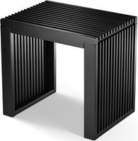 Hocker mit Stauraum aus Bambus Schwarz bis 250 kg 45x33x43cm